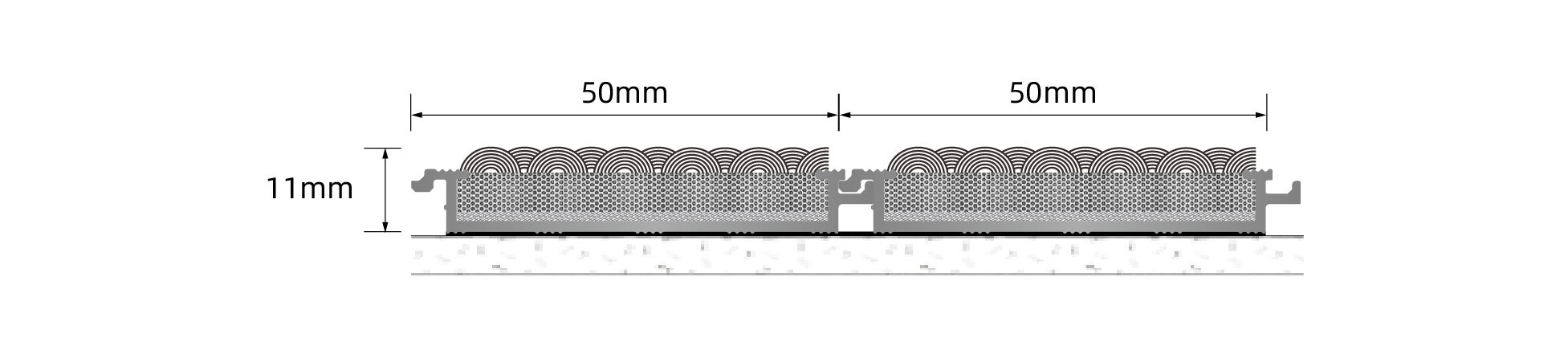 Aluminium Dørmåtte-Engel tegning