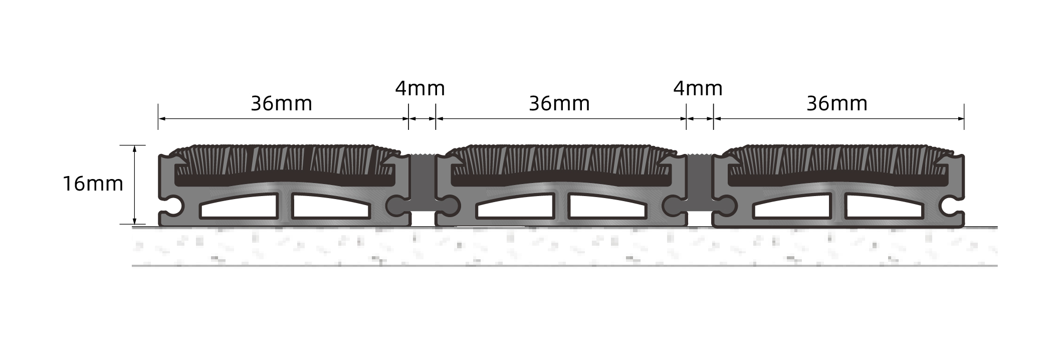 Aluminium Deurmat-Antas tekening