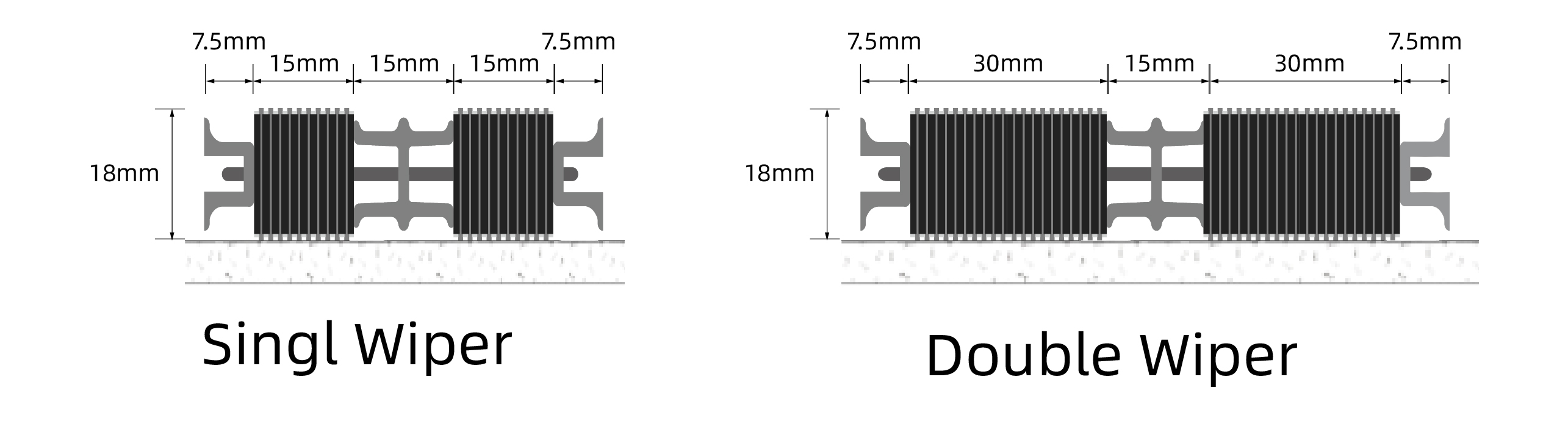 Aluminium Deurmat-Deco tekening